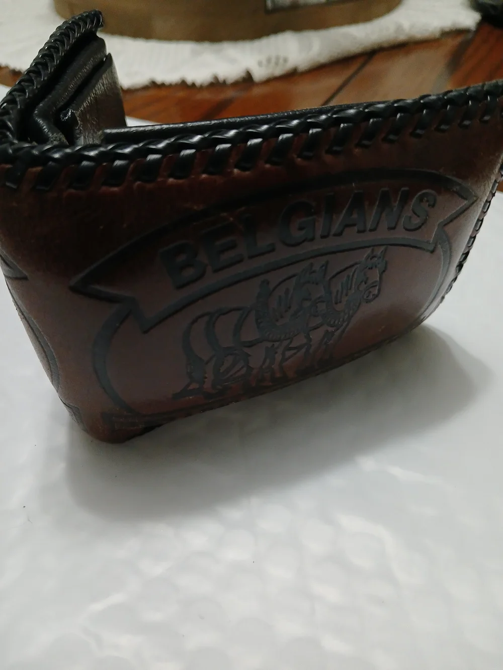 Belgians Brown Leather Money WALLET - Embossed Design